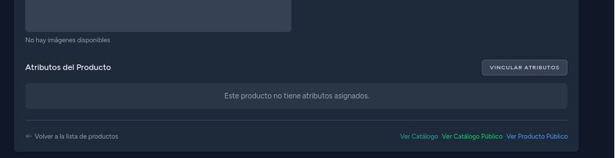 Gestión de atributos — Desktop