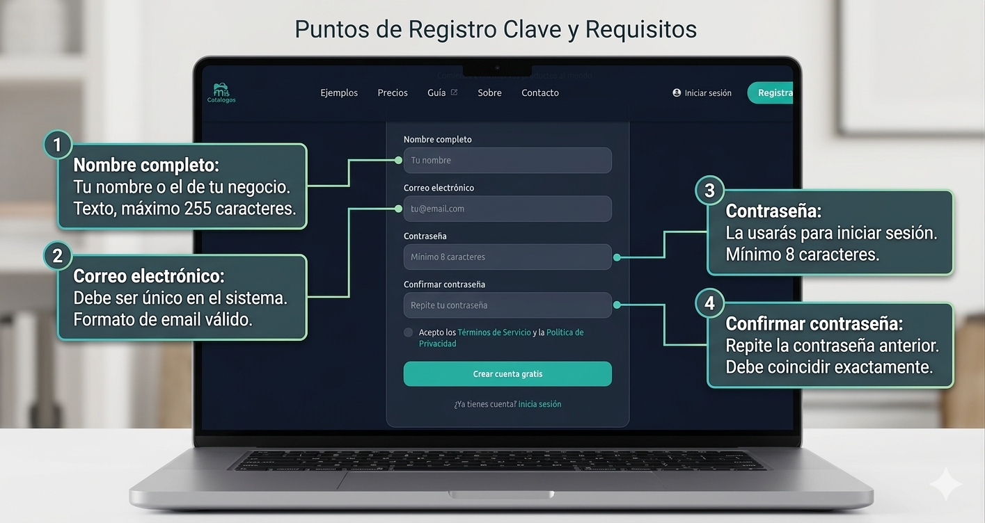 Registro gratis — Desktop