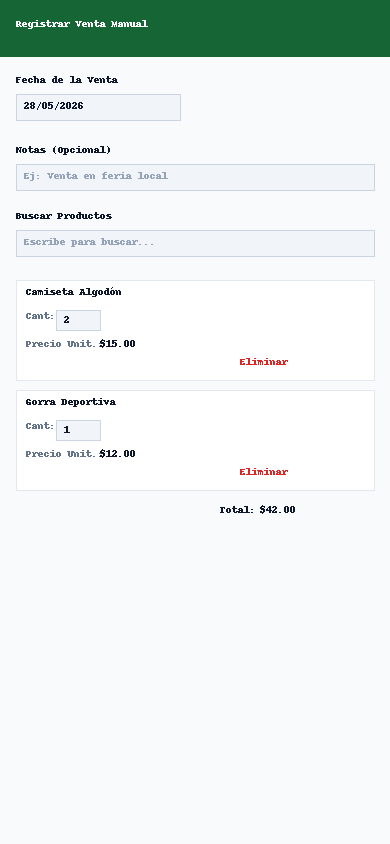 Detalle de venta — Móvil